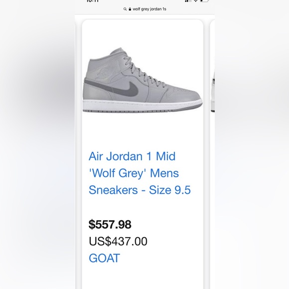 Jordan 1s wolf grey - Picture 3 of 3